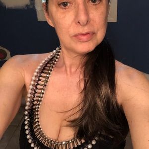 XOXO Sexy Black Halter Dress Beaded Collar M